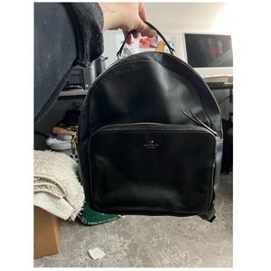 Kate spade backpack- medium size black leather back pack NEW USED 1-3x